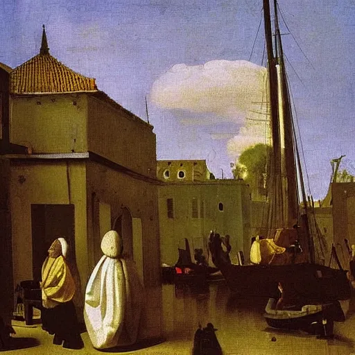 Image similar to sao paulo painted by johannes vermeer