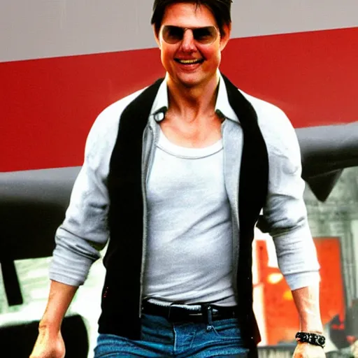 Prompt: tom cruise as mario hyper realistic