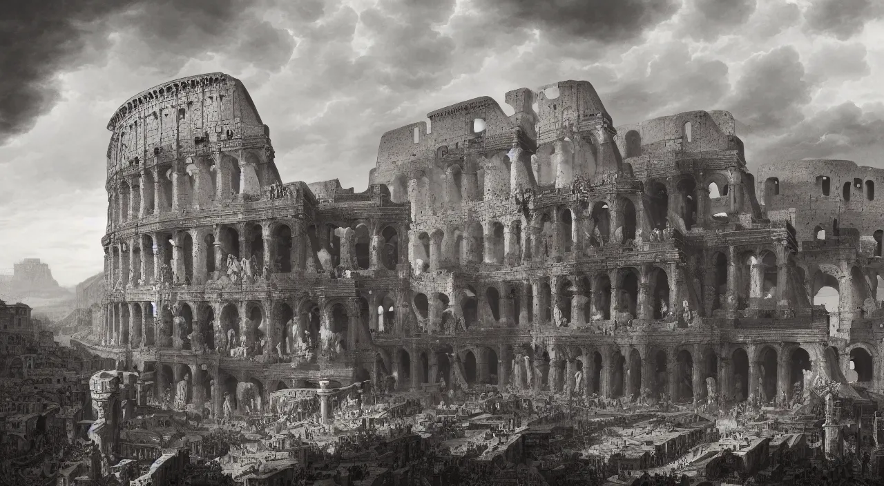 Image similar to 2 0 giant women body buildings creating a rare city at the kingdom of julius caesar, roman historic works, hyper - detailed, artstation trending, world renowned artists, historic artworks society, antique renewel, good contrast,, cgsociety, by greg rutkowski, by gustave dore, deviantart, 3 5 mm lens,