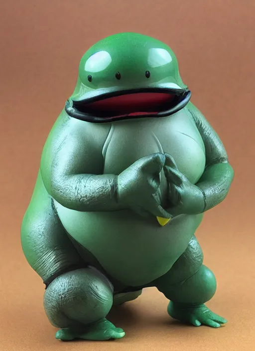 Image similar to fat alien sofubi, product photography