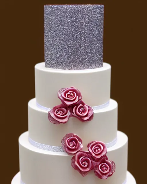 Image similar to elegant quartz raspberry wedding cake dripping fondant, stylized, sparkling, glitter, gilding, ornate, sylvain sarrailh, joongwon jeong