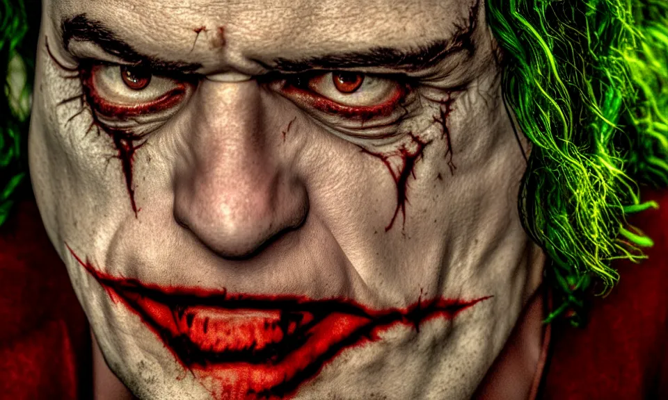 Prompt: Ominous Brendan Fraser smiling at the camera as the new joker. Cinematic shot. Movie trailer. 4k ultra hd. Portrait. Dramatic. Jail background.