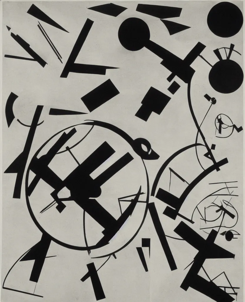 Prompt: a beautiful bauhaus painting a soldier from wwii, helicopters. istituto luce archive el alamein, black and white, moholy nagy, high resolution design