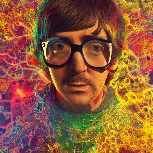 Prompt: beatles on lsd, hyper detailed, dramatic lighting, cgsociety, realistic, hyper detailed, insane details, intricate, dramatic lighting, hypermaximalist, golden ratio, rule of thirds, octane render, weta digital, micro details, ultra wide angle, artstation trending, 8 k,