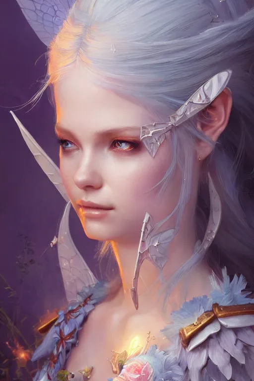 Image similar to fairy princess, highly detailed, d & d, fantasy, highly detailed, digital painting, trending on artstation, concept art, sharp focus, illustration, art by artgerm and greg rutkowski and magali villeneuve