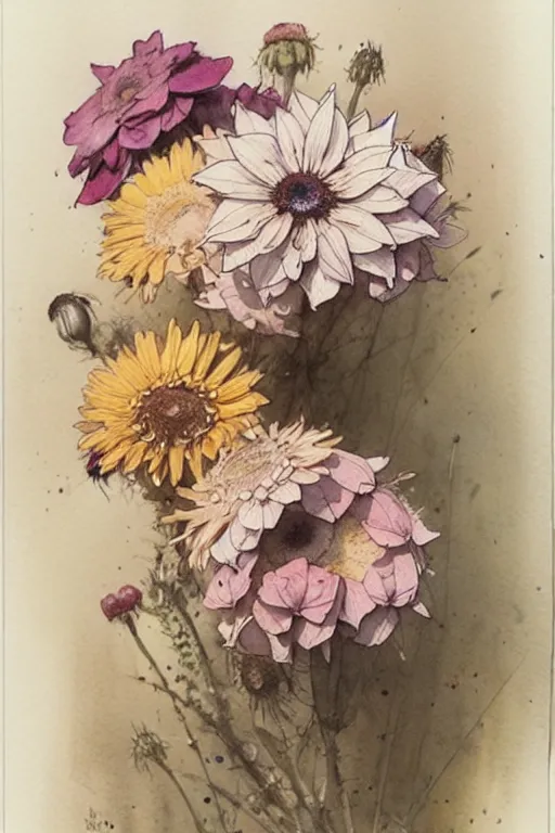 Image similar to ( ( ( ( ( 1 loose watercolor of flowers. muted colors. ) ) ) ) ) by jean - baptiste monge!!!!!!!!!!!!!!!!!!!!!!!!!!!!!!