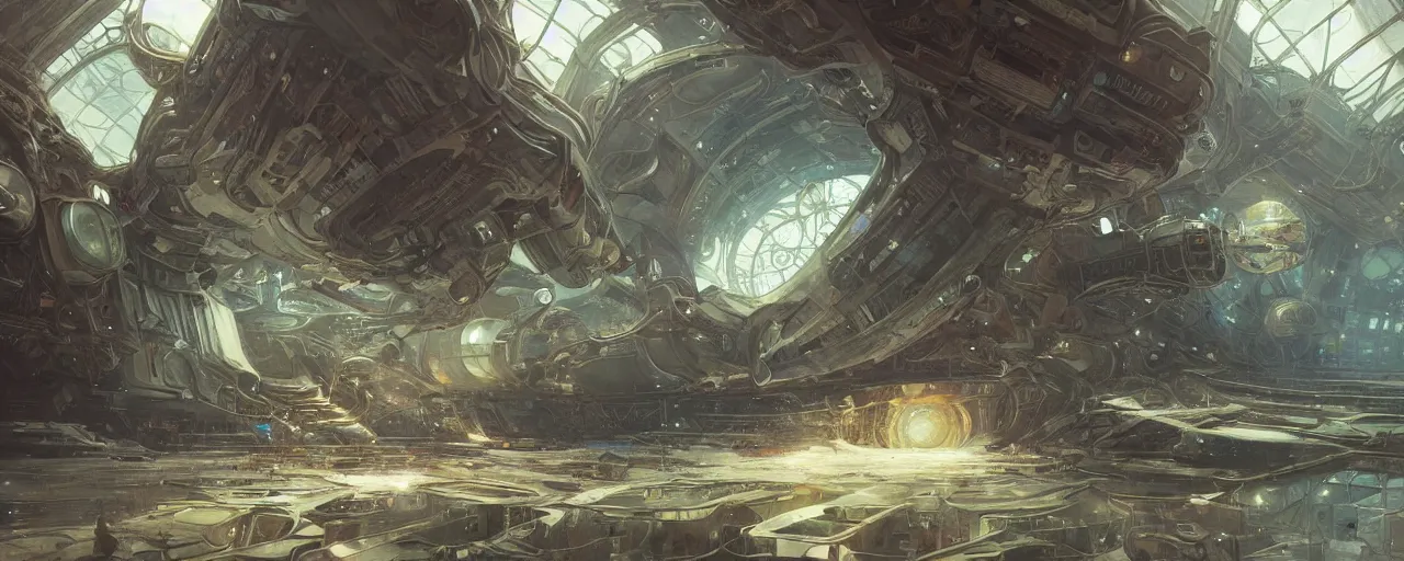 Prompt: A outside view of abandoned space station in the deep space, fantasy, intricate, elegant, highly detailed, digital painting, artstation, concept art, smooth, sharp focus, illustration, art by artgerm and greg rutkowski and alphonse mucha