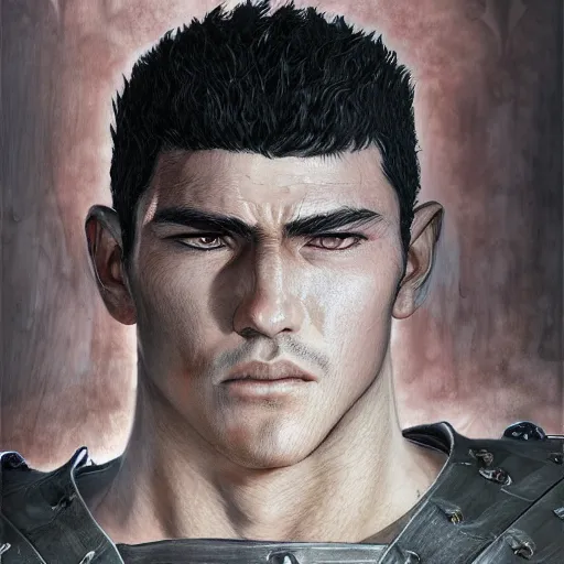 Prompt: portrait of guts from berserk,,,,,,,, extremely detailed, made by wlop and maxwell boas