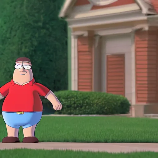 Image similar to hyperrealistic dslr film still of peter griffin in family guy, stunning 8 k octane comprehensive 3 d render, inspired by istvan sandorfi & greg rutkowski & unreal engine, perfect symmetry, dim volumetric cinematic lighting, extremely hyper - detailed, extremely lifelike attributes & lifelike texture, intricate, masterpiece, artstation, stunning