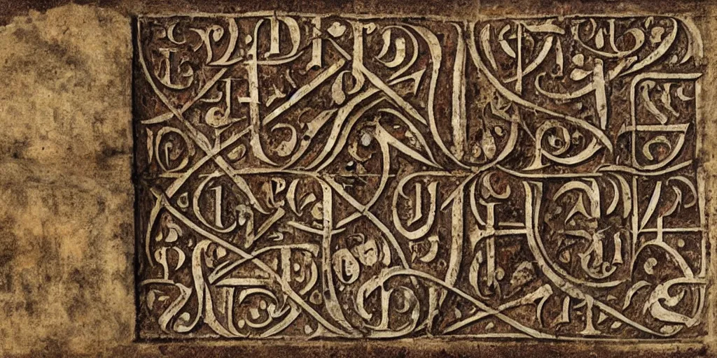 Prompt: medieval typeface