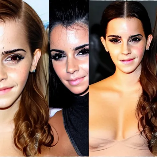 Image similar to emma watson mixed with kim kardashian