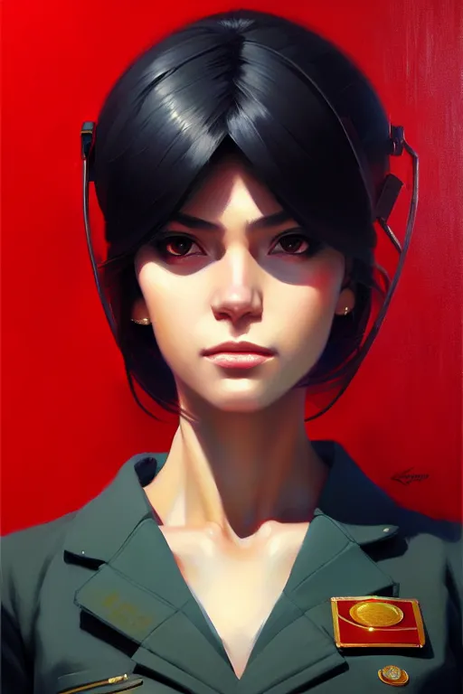 Image similar to a ultradetailed beautiful panting of a stylish swat woman, oil painting, by ilya kuvshinov, greg rutkowski and makoto shinkai, trending on artstation