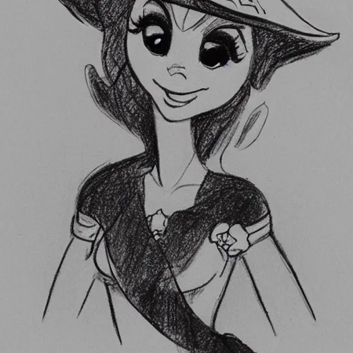 Image similar to milt kahl sketch of victoria justice as princess peach from the Super Mario games