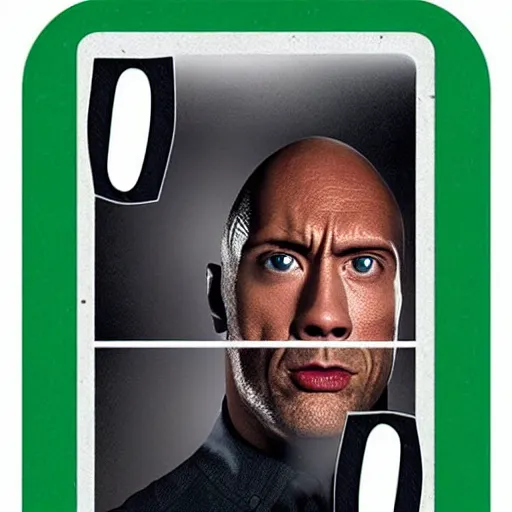 Prompt: The Rock uno card deck, 8k, photorealistic imagery