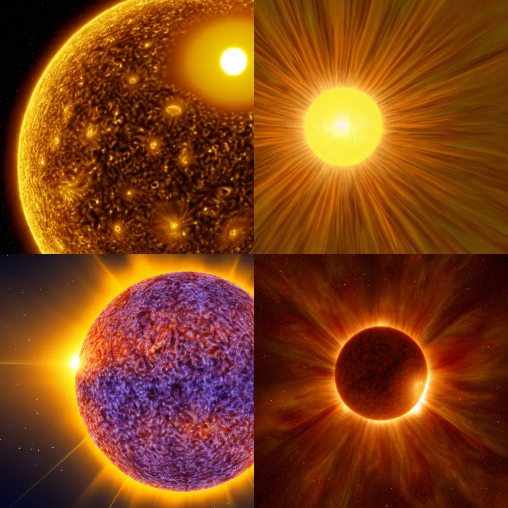 Prompt: highly detailed 3D render of the sun