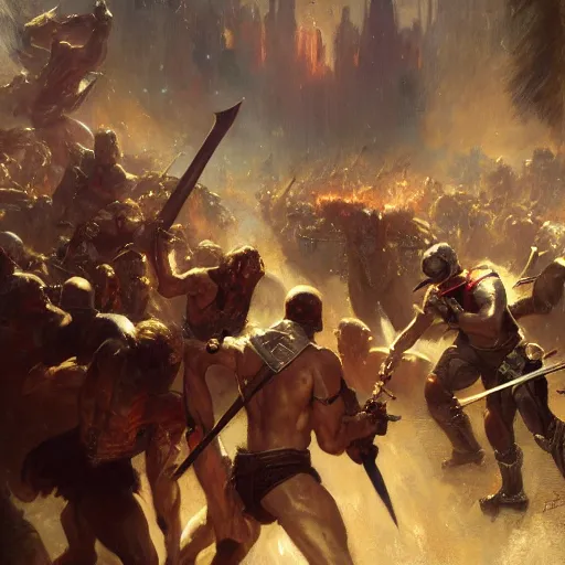 Image similar to knight fighting a mob of zombies, close angle, painting by gaston bussiere, craig mullins, j. c. leyendecker, 4 k, 8 k, trending on artstation, artstationhd, artstationhq, highest detail