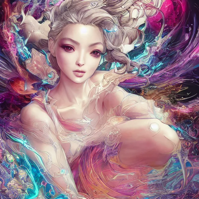 Image similar to the portrait of one sensual electric type pokemon personified as an absurdly beautiful, graceful, elegant, sophisticated, young woman made, an ultrafine hyperdetailed illustration by kim jung gi, irakli nadar, intricate linework, bright colors, octopath traveler, final fantasy, unreal engine 5 highly rendered, global illumination, radiant light, detailed and intricate environment