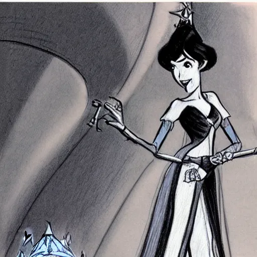 Image similar to milt kahl sketch of victoria justice as princess padme in star wars episode 3