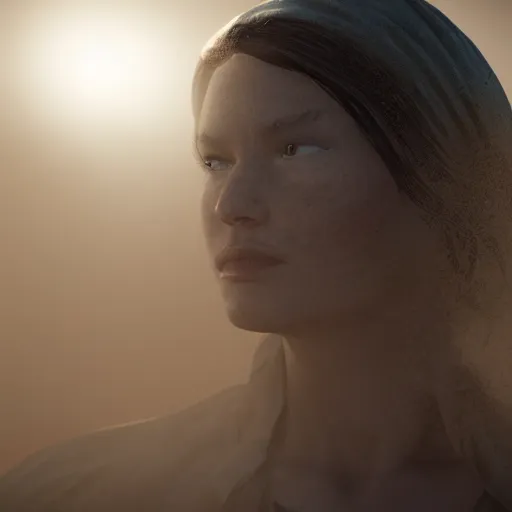 Prompt: woman in sandstorm, photorealistic, epic light, insanely detailed, cinematic lighting