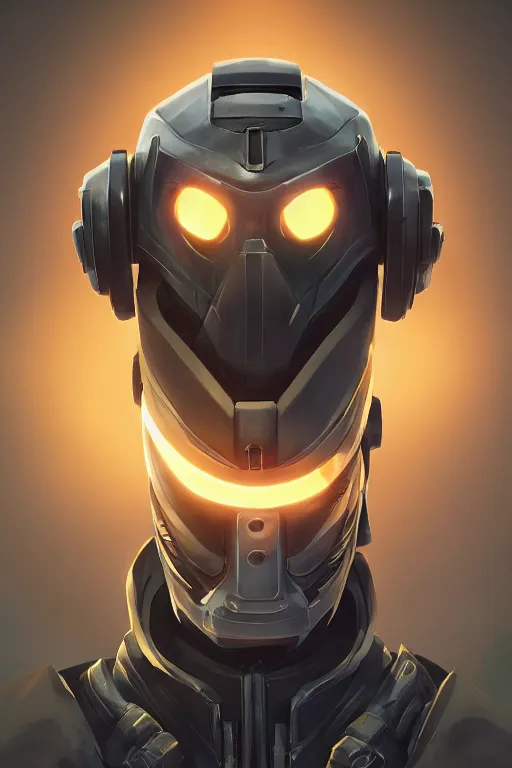 Image similar to epic mask helmet robot ninja portrait stylized as fornite style game design fanart by concept artist gervasio canda, behance hd by jesper ejsing, by rhads, makoto shinkai and lois van baarle, ilya kuvshinov, rossdraws global illumination radiating a glowing aura global illumination ray tracing hdr render in unreal engine 5