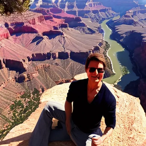Prompt: tom cruise at the grand canyon