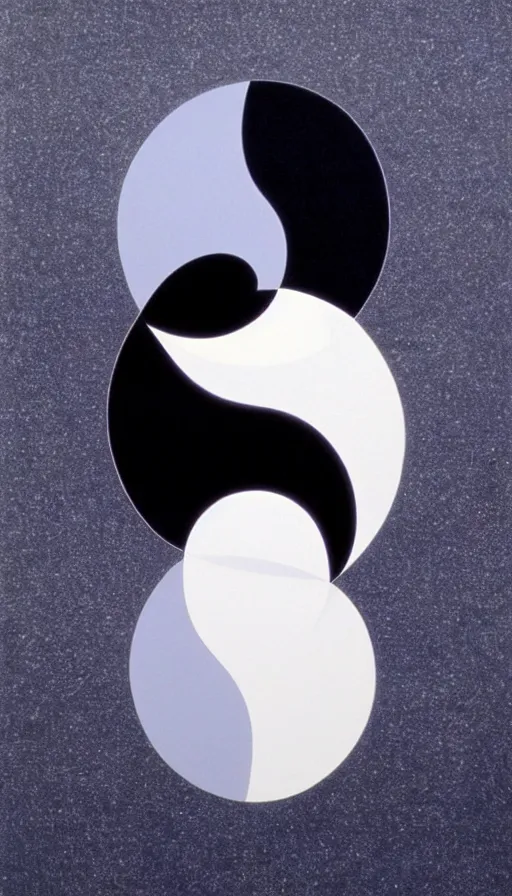 Image similar to Abstract representation of ying Yang concept, by Yoshitaka Amano,