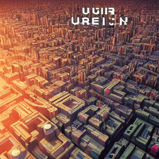 Image similar to the Mega city of Uber-Land, digital art trending on ArtStation