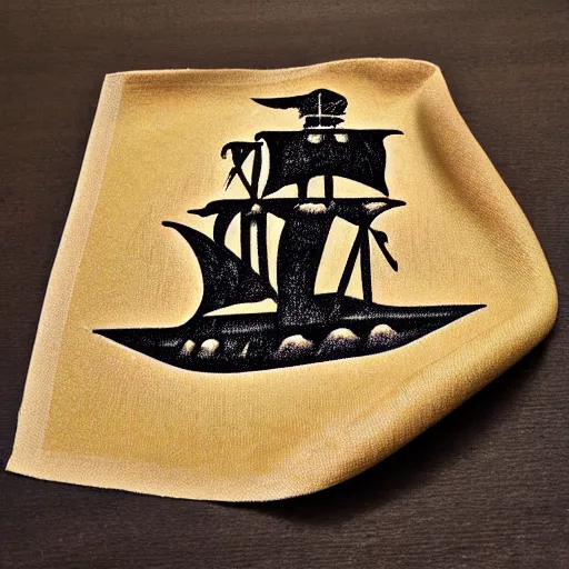 Prompt: pirate snuff handkerchief