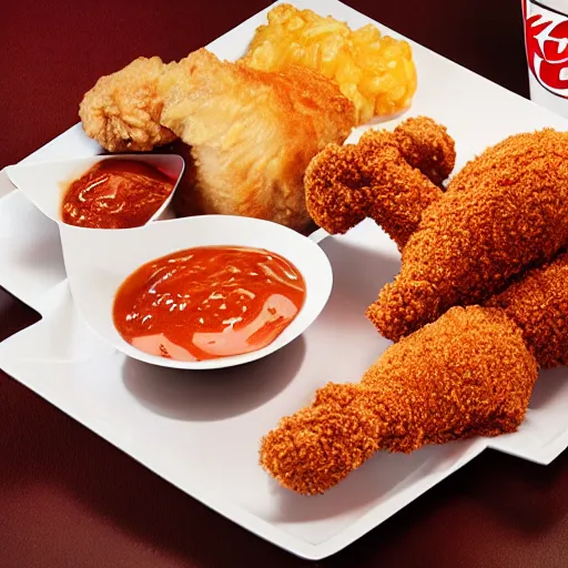 Image similar to kentucky fried chicken, professional food photography in kfc restuarant