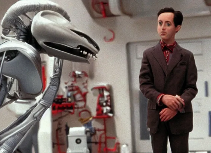 Image similar to ridley scott's alien starring pee wee herman vfx film