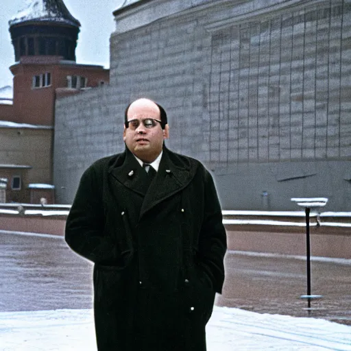 Prompt: photo of george costanza as a soviet leader, 3 5 mm film, by steve mccurry
