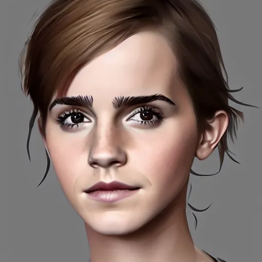 Image similar to portrait of emma watson, digital art, artstation cgsociety masterpiece