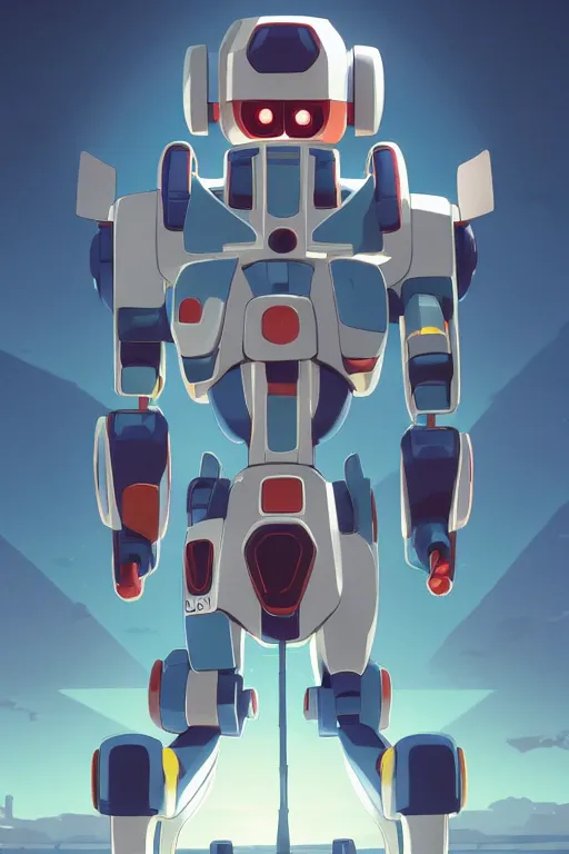 Image similar to metabots medabots medarotto medarot robot minimalist comics, behance hd by jesper ejsing, by rhads, makoto shinkai and lois van baarle, ilya kuvshinov, rossdraws global illumination ray tracing hdr radiating a glowing aura