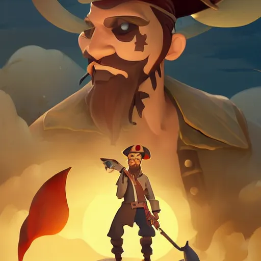 Image similar to painting jack the pirate on sea of thieves game avatar hero smooth face median photoshop filter cutout vector behance hd by jesper ejsing, by rhads, makoto shinkai and lois van baarle, ilya kuvshinov, rossdraws, illustration, art by ilya kuvshinov and gustav klimt