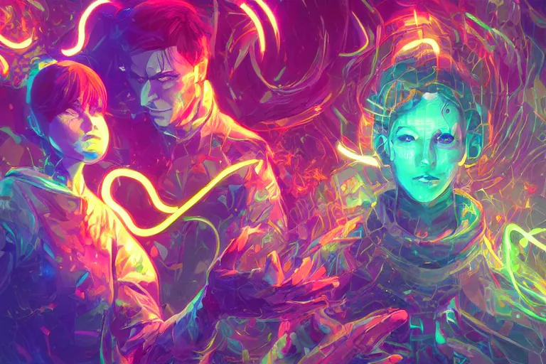 Image similar to magic skill danger sense inside matrix deepdream radiating a glowing aura stuff loot legends stylized digital illustration video game icon artstation lois van baarle, ilya kuvshinov, rossdraws,