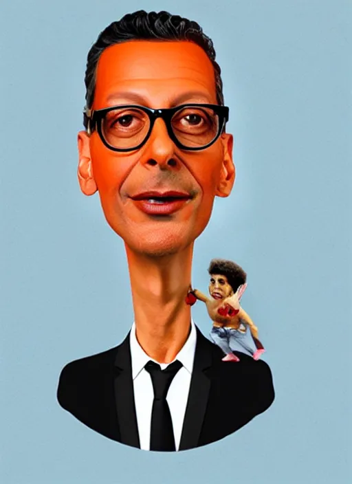 Prompt: jeff goldblum in a tomato