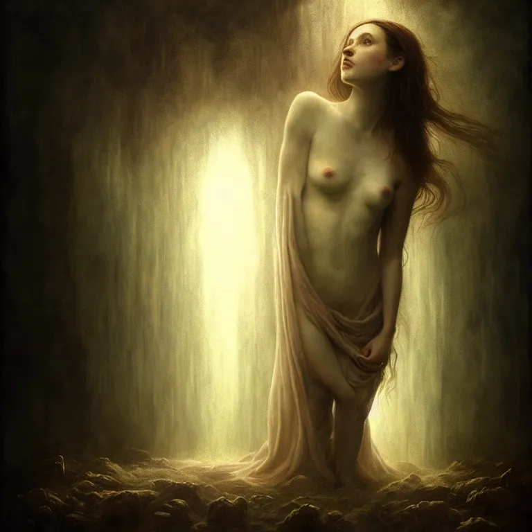 Image similar to renaissance professional digital art of the wonderful goddess, atmospheric dramatic lighting, cinematic, drawn, complex, detailed, tender premonition, leesha hannigan, wayne haag, reina rocin, ignacio fernandez rios, mark ryden, gregory crewdson, epic, stunning, magnificent, a lot of wow, cinematic, masterpiece