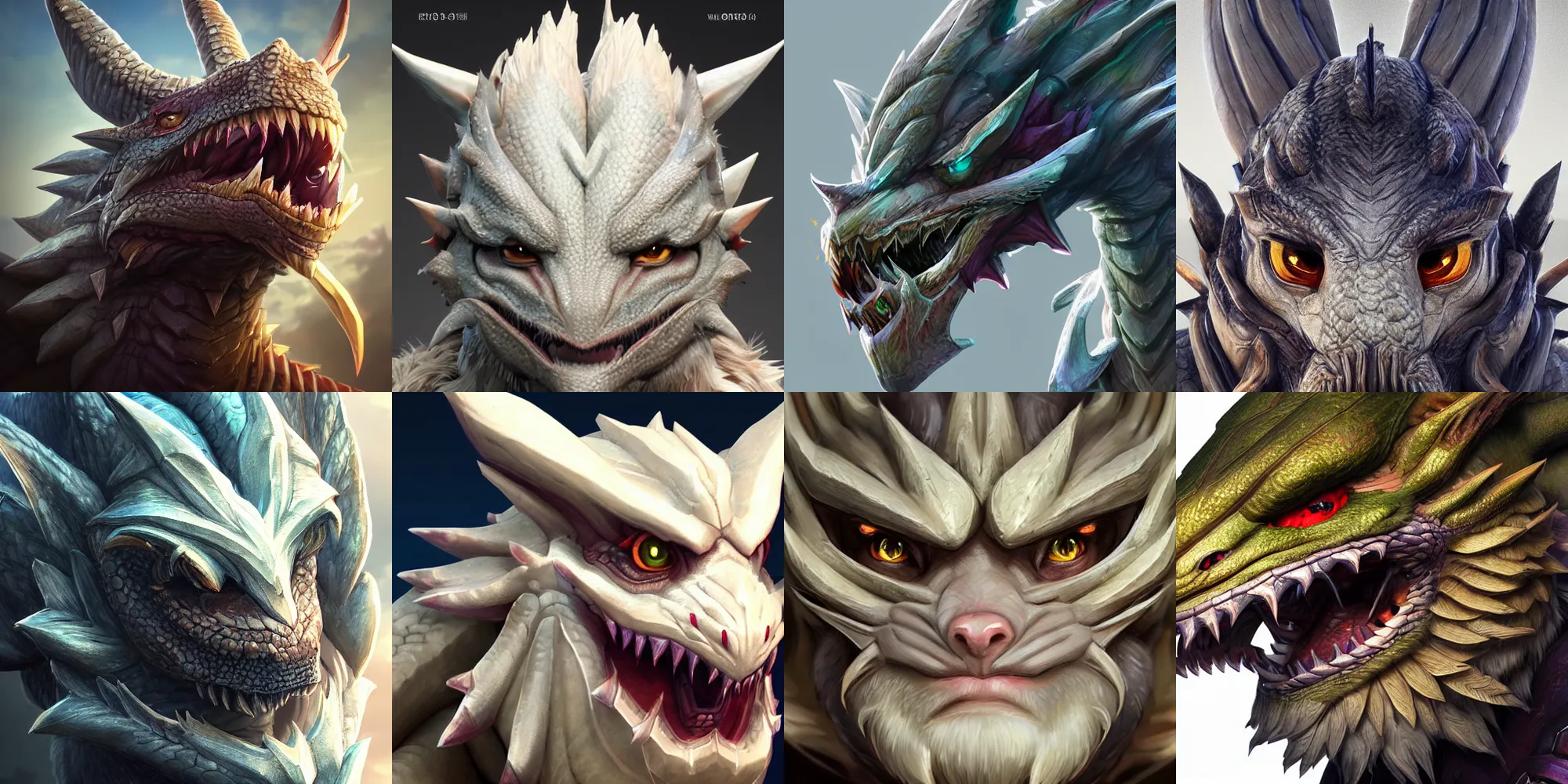 Prompt: close up headshot extremely detailed, 3d Dragon artwork character design by wlop, arvalis, George lucas, artgerm, in the style of League of legends, ARK survival, Skyrim HD, Breath of the wild, amazing artwork on artstation high detail, detailed feathers, textures, scales and fur, 3d render