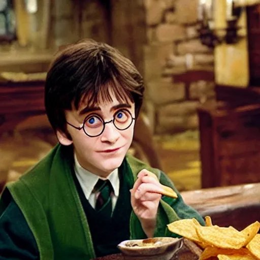 harry potter eating chips | Stable Diffusion | OpenArt