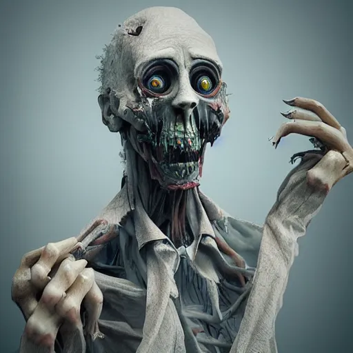 Image similar to horror animatronic, by wlop, 8 k, super detailed, octane render, vfx