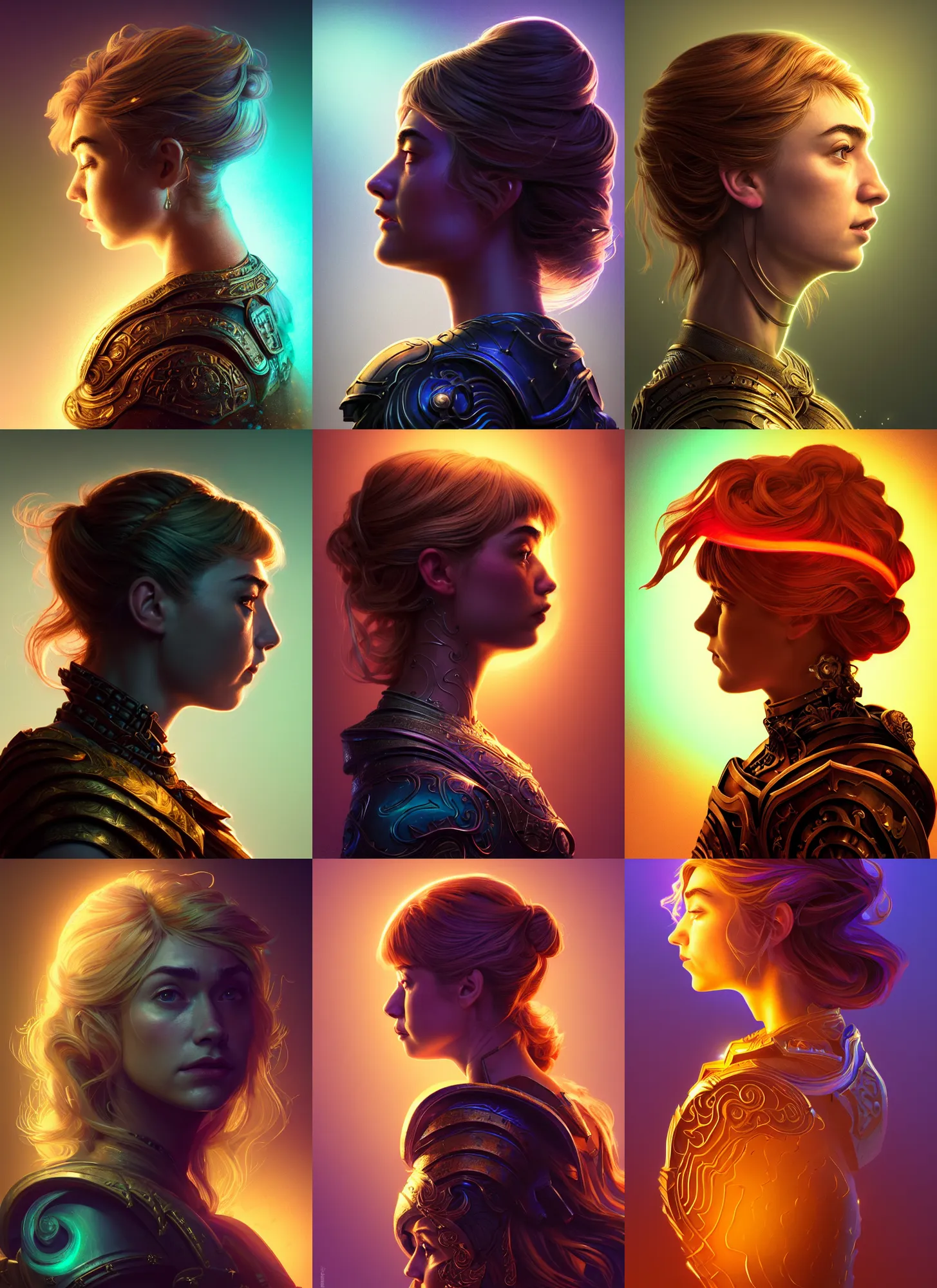 Side Profile Portrait Imogen Poots Paladin Stable Diffusion Openart