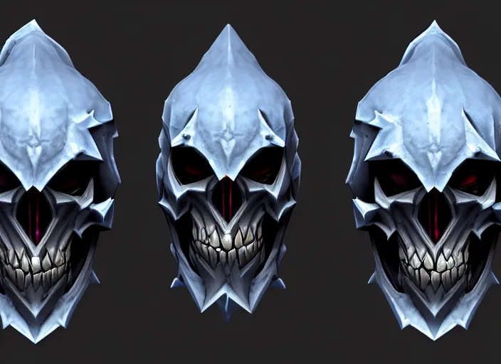 Prompt: hooded wraith skull, stylized stl, 3 d render, activision blizzard style, hearthstone style, darksiders style