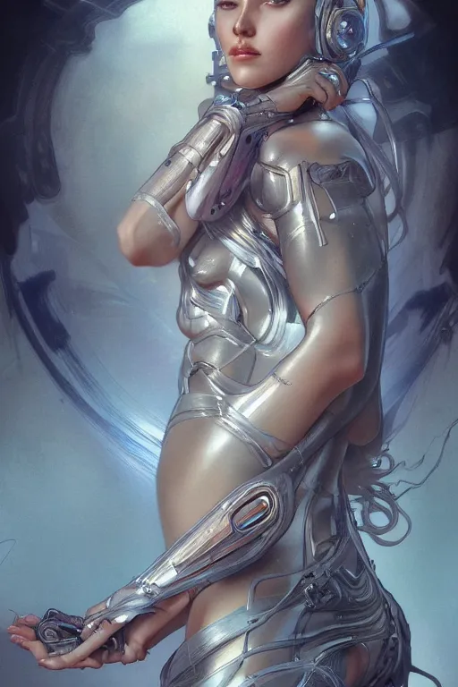 Prompt: ultra realistic illustration, he - woman, sci - fi, fantasy, intricate, elegant, highly detailed, digital painting, artstation, concept art, smooth, sharp focus, illustration, art by artgerm and alphonse mucha