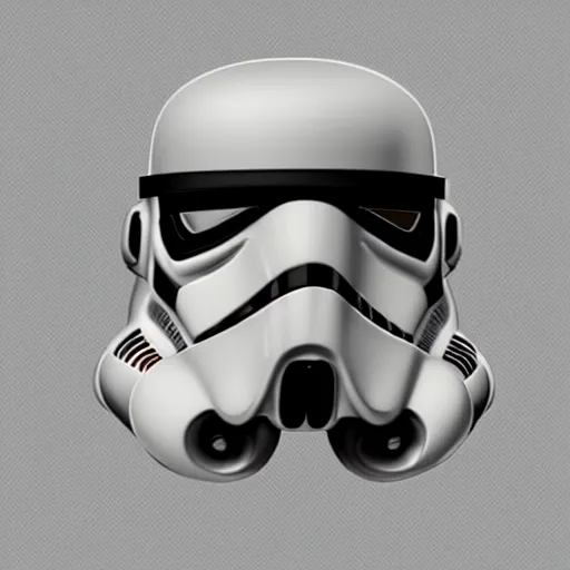 Image similar to new stormtrooper/clone trooper helmet design, concept art