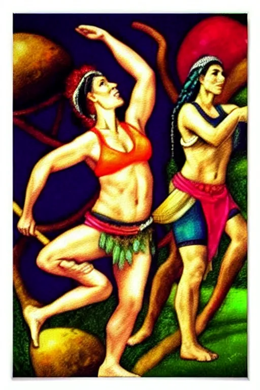 Image similar to 6000 BC From the Garden of Eden Zumba fitness art poster