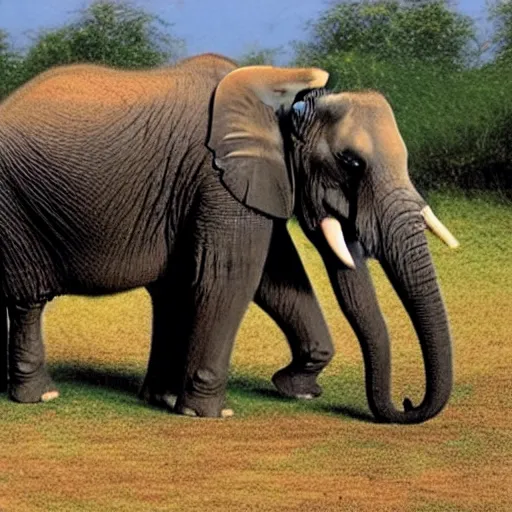 Image similar to deinotherium elephant