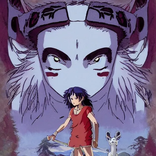 Prompt: princess mononoke