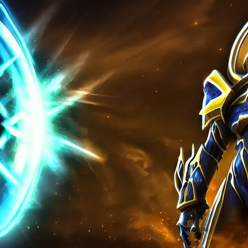 Image similar to protoss, amazing cinematic dramatic lightong, extremely detailed, hd, 4 k