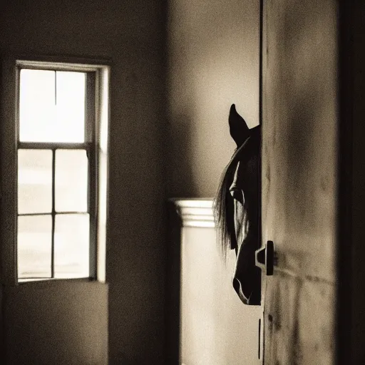 Prompt: horse in the backrooms