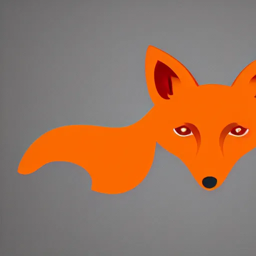 Prompt: typeface logo for a banking website that looks like a fox, vibrant logo and background solid color
